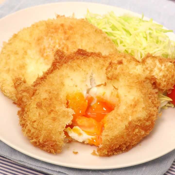 サクサクとろ り 半熟卵フライのレシピ動画 作り方 Delish Kitchen