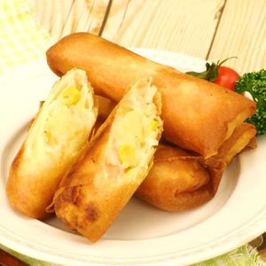 「えびとコーンのクリーム春巻き」のレシピ動画