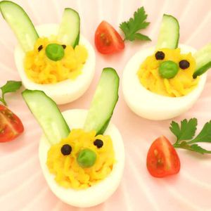 「うさぎのデビルドエッグ」のレシピ動画