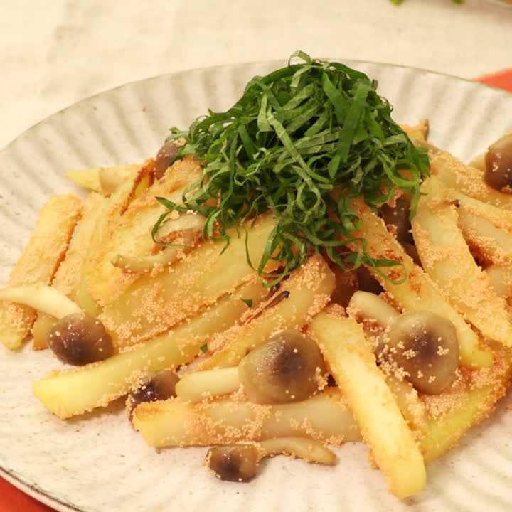 じゃがいもとしめじのたらこバター炒め