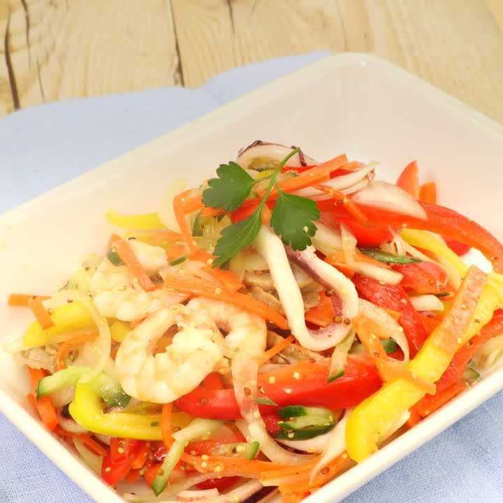 シーフードと彩り野菜のマリネ