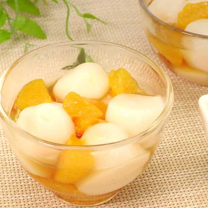 みかん白玉きび糖ソース