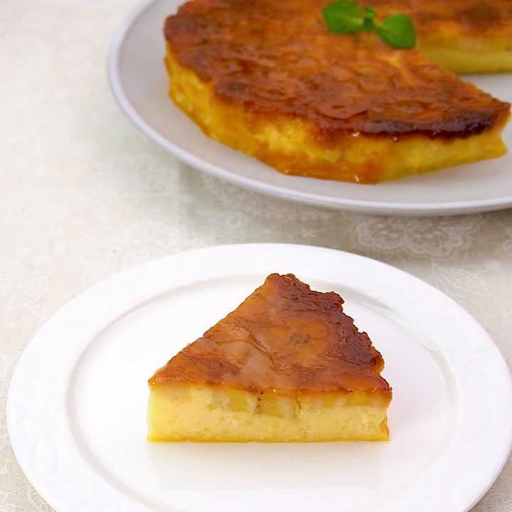 カラメルバナナのヨーグルトケーキ