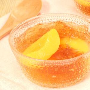 紅茶と黄桃のゼリー