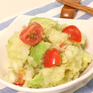 「ポテトとアボカドのサルササラダ」のレシピ動画