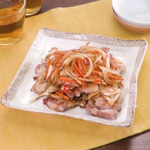 豚肉ときのこの南蛮ダレがけ