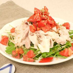 豚しゃぶの塩トマトだれ