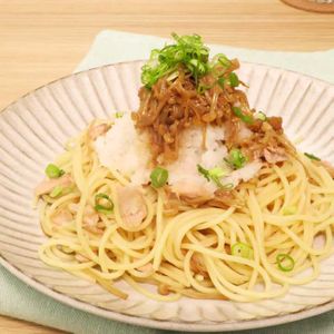 「手作りなめたけの和風パスタ」のレシピ動画