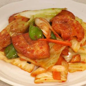 車麩の韓国風野菜炒め