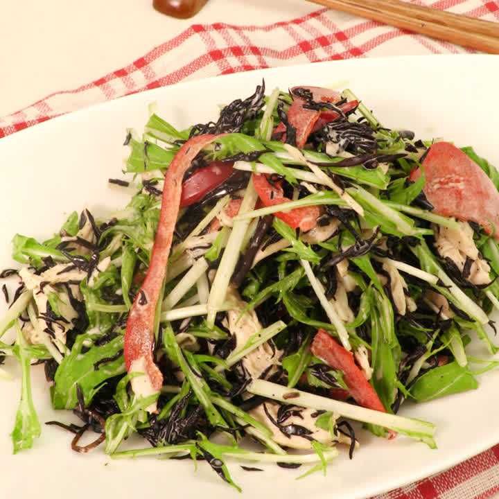 鶏ささみとひじきのサラダ