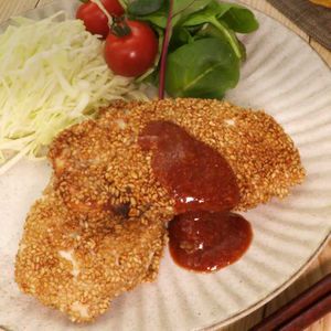 「かじきのごまフライ ごまソース」のレシピ動画