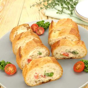 「マスカルポーネとツナのスタッフドバケット」のレシピ動画