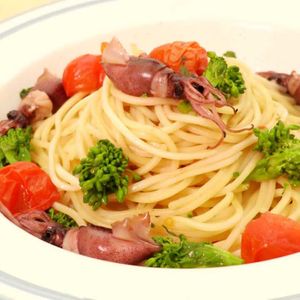 「ホタルイカと菜の花のパスタ」のレシピ動画