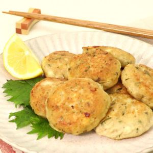 大葉としょうがの鶏つくね