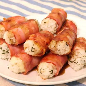 「ベーコンチーズ巻きごはん」のレシピ動画