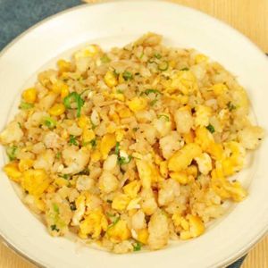 たまごとネギのおからチャーハン