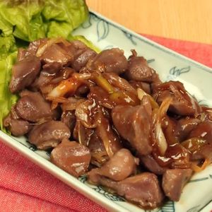 「砂肝のしょうが焼き」のレシピ動画