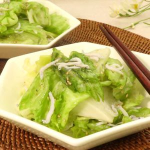 「レタスとしらすのナムル」のレシピ動画
