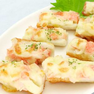 「かにかまぼことちくわのチーズ焼き」のレシピ動画