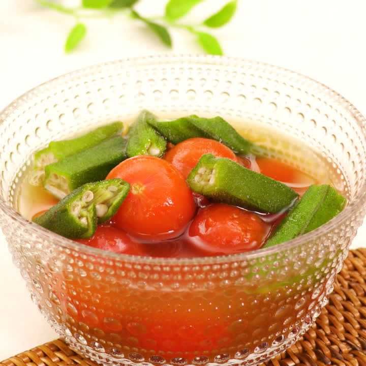 オクラとミニトマトのおひたし