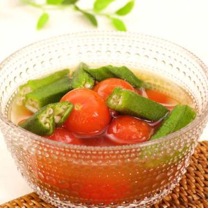 「オクラとミニトマトのおひたし」のレシピ動画