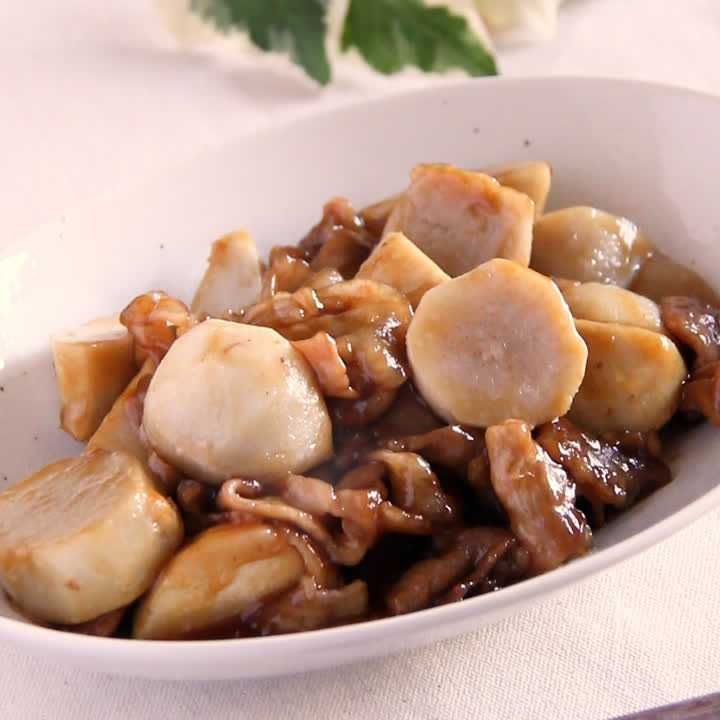 豚肉と里芋の照り焼き