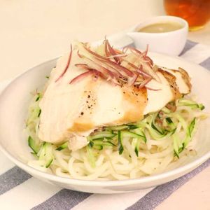 「焼き棒々鶏うどん」のレシピ動画