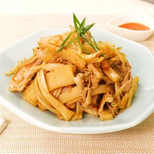 「豚肉とメンマのおつまみ炒め」のレシピ動画