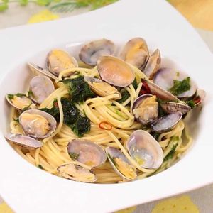 あおさとあさりのパスタ