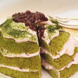 「抹茶のドームケーキ」のレシピ動画