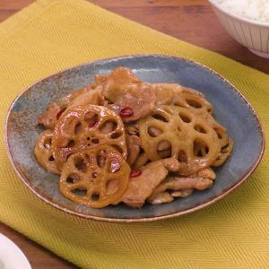 「れんこんと豚肉のきんぴら」のレシピ動画