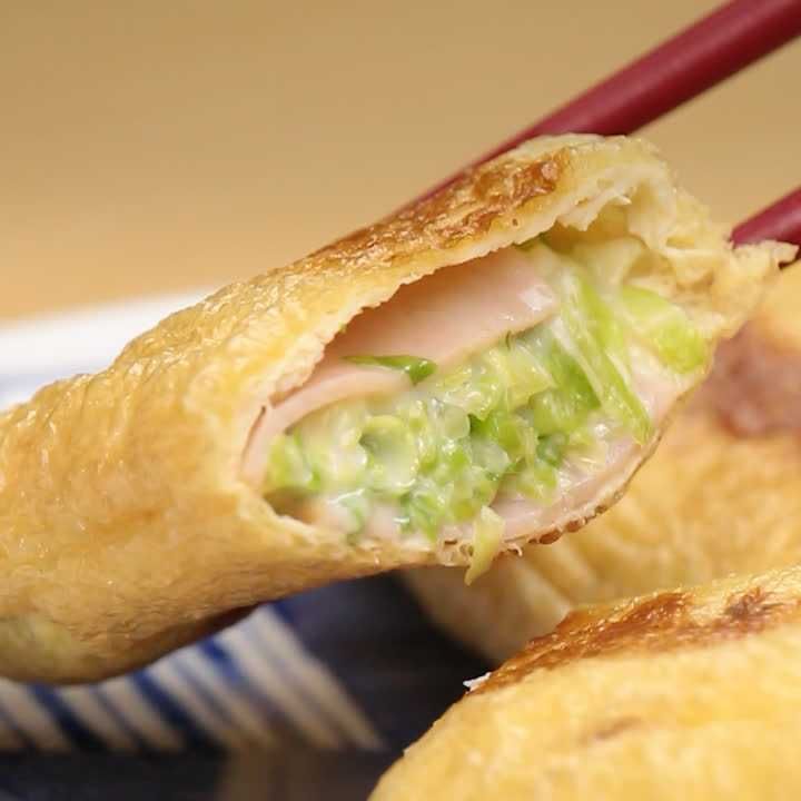 キャベツとハムのはさみ焼き