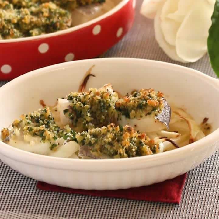 たらのガーリックパン粉焼き