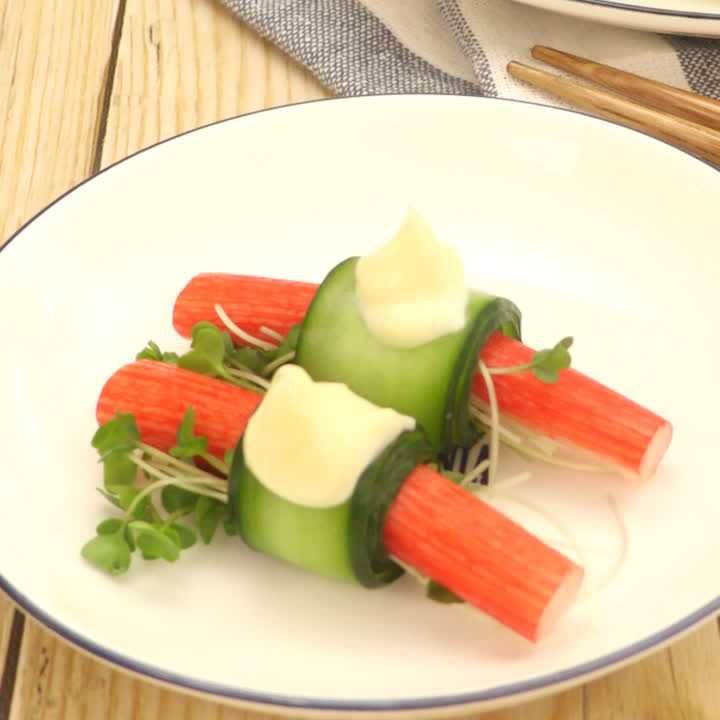 きゅうりのロールサラダ