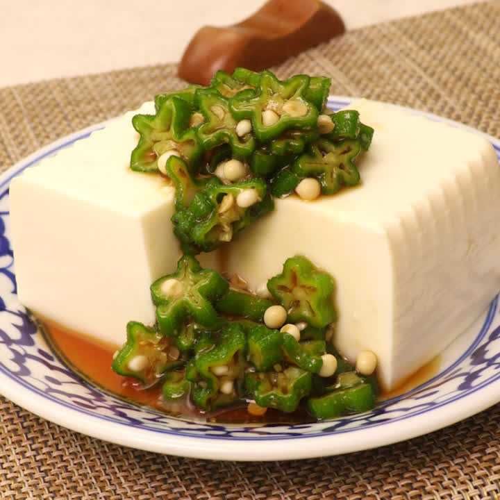 冷奴のオクラポン酢だれ
