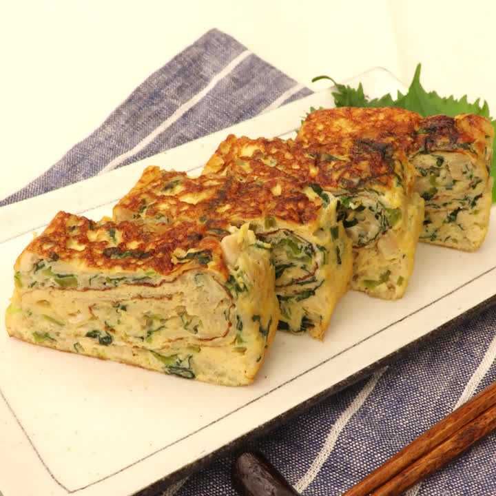 小松菜とえのきの卵焼き