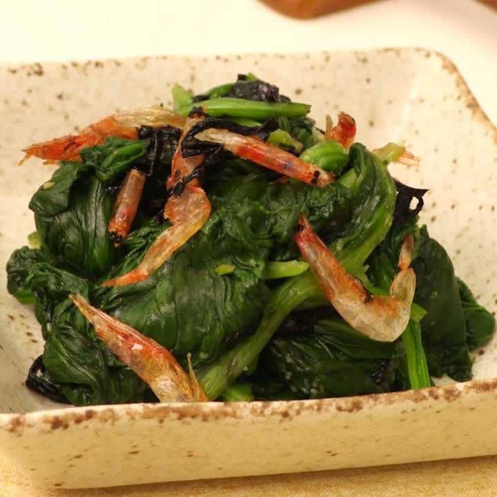 ほうれん草と桜えびののりあえ