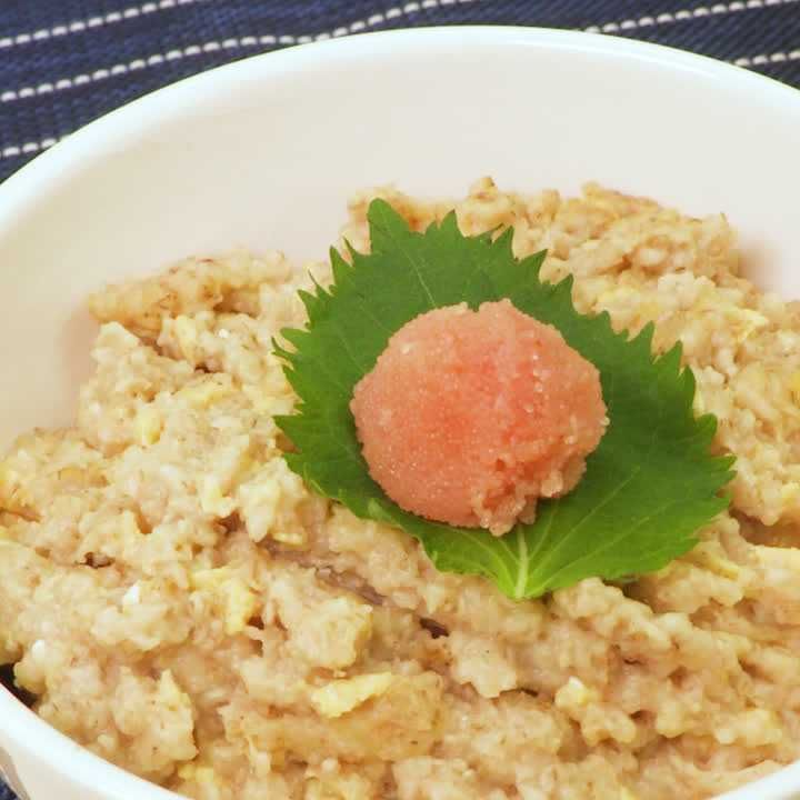 オートミールで明太お粥
