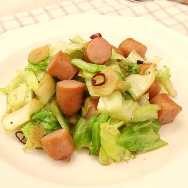 キャベツのガーリック炒め