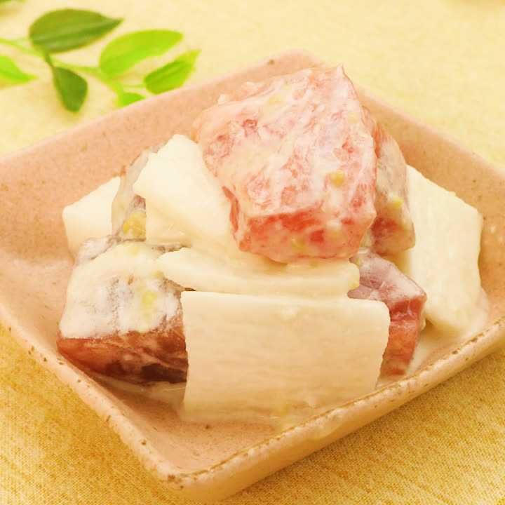 まぐろと山芋の味噌マヨ