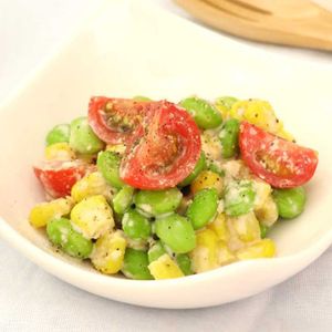 「枝豆とトマトのサラダ」のレシピ動画