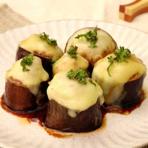 なすの肉詰めチーズ焼き