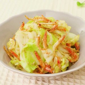 キャベツと桜えびのごま炒め