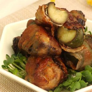 なすのピリ辛肉巻き