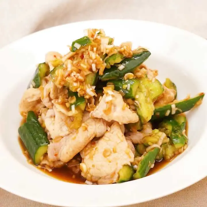 豚しゃぶときゅうりの中華サラダ