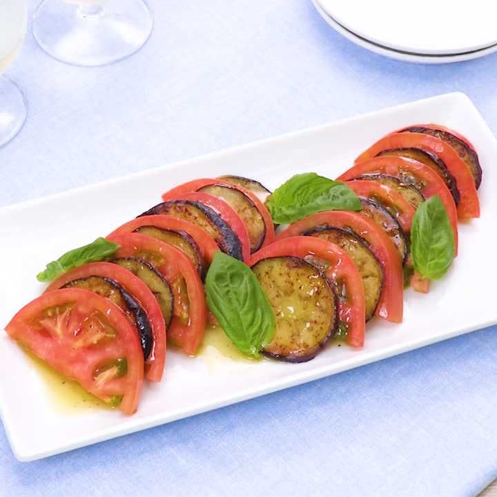 なすとトマトのカプレーゼ