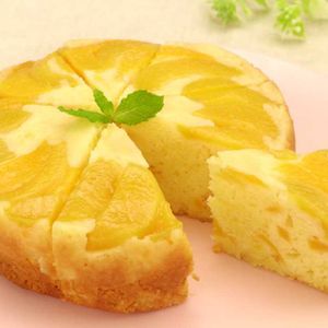 「黄桃ケーキ」のレシピ動画