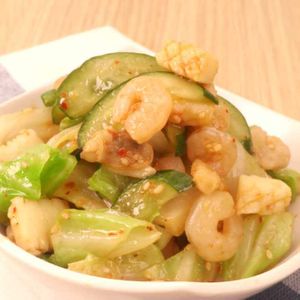 「キャベツの海鮮中華和え」のレシピ動画