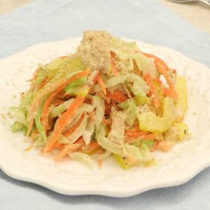 「キャベツとツナの胡麻マヨ和え」のレシピ動画