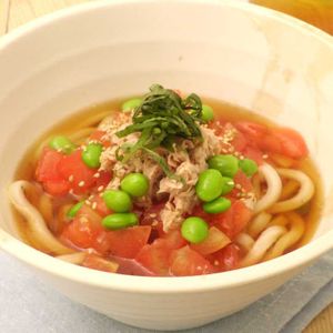 「トマトと大葉のさっぱりうどん」のレシピ動画